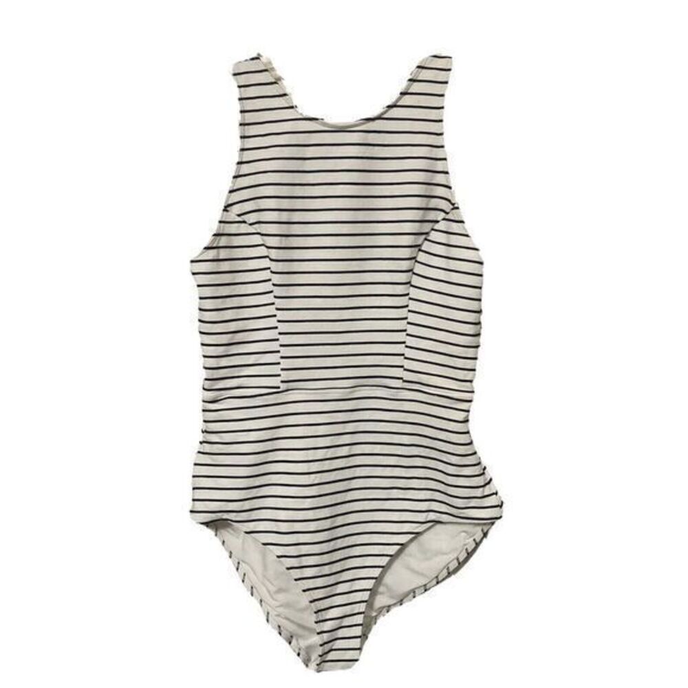Jack Wills Swimsuit Womens NWT Fabulously British Navy Blue Stripe Sz 6 US 10 UK